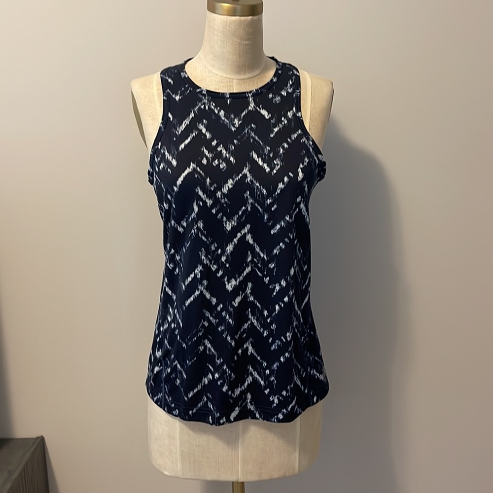 The North Face Navy and White Tank Top